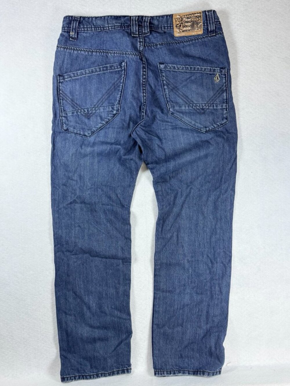 Volcom Nova Modern Straight Leg Jeans Mens 31x30 Medium Wash Skater
